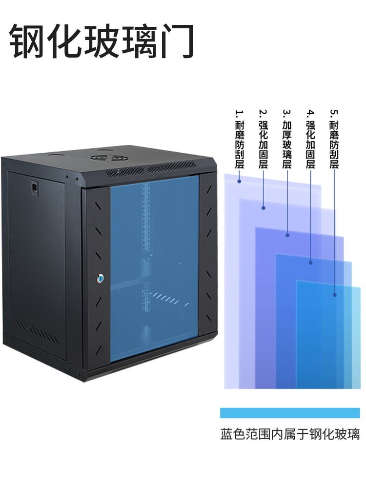 适用6u9u12u网络机柜小型壁挂弱电机柜家用交换机设备柜机房机箱-图2