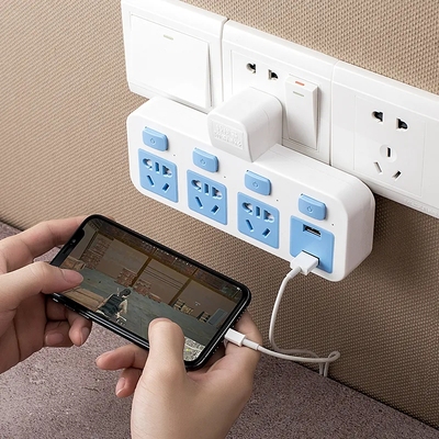 智能款家用办公多功能转换器USB插排