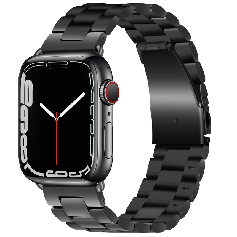 适用iwatch9/8苹果手表s9表带apple watch7/6/5/se/4/3/2代ultra金属钢带男女款s7/s6手表带s5智能配件替换带-图1