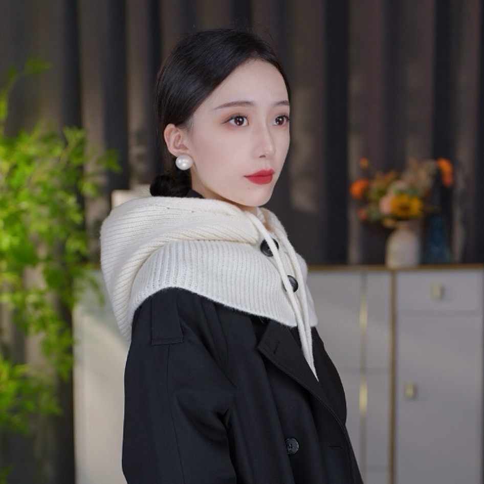 羽绒服领子防脏神器假帽子纽扣可拆卸脖套领口专用搭配护颈针织帽,淘宝优惠券,粉丝福利购,淘宝优惠卷