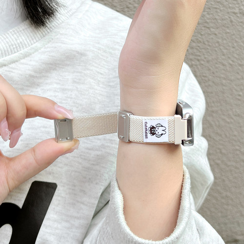 适用华为手环10表带新款编织磁吸9/8手表带高级感智能运动band7/6高颜值男女款腕带荣耀十代电子专用手表表链 - 图2