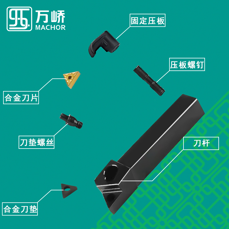 数控刀杆93度三角形外圆车刀杆MTJNR/L2020K16压板式机夹车床刀具 - 图0