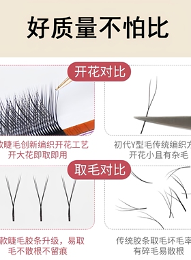 0.05不散根y型嫁接睫毛超软编织