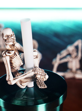 中世纪风骷髅万圣节树脂工艺品