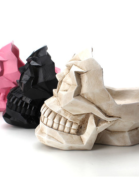 创意几何风棱面鬼头万圣节摆件