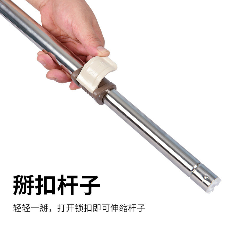 旋转拖把杆子不锈钢杆手压升降桶双驱动替换墩布配件圆盘通用博生