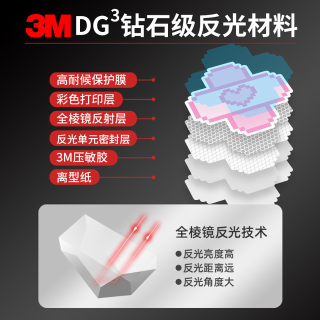 3m diamond-level reflective stickers, car-specific decorative stickers, high-end car stickers, waterproof and luminous, personalized modifications and anti-collision