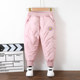 Children's fleece quilted pants for boys and girls, winter pants for babies