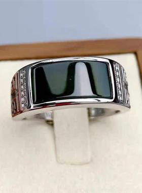 极可优选好物马鞍戒指2024新款男款黑色指环复古霸气镂空开口戒子