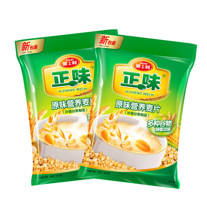 雅士利正味麦片早餐冲饮小袋装600g包即食干吃燕麦片营养谷物代餐,淘宝优惠券,粉丝福利购,淘宝优惠卷