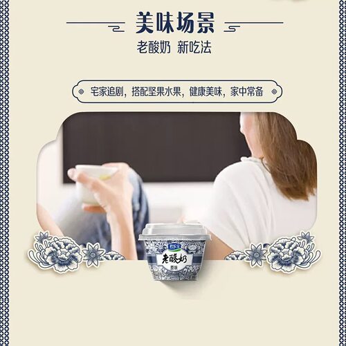 君乐宝酸奶碗装老酸奶风味酸牛奶生牛乳益生菌早餐奶整箱装老酸奶 - 图1