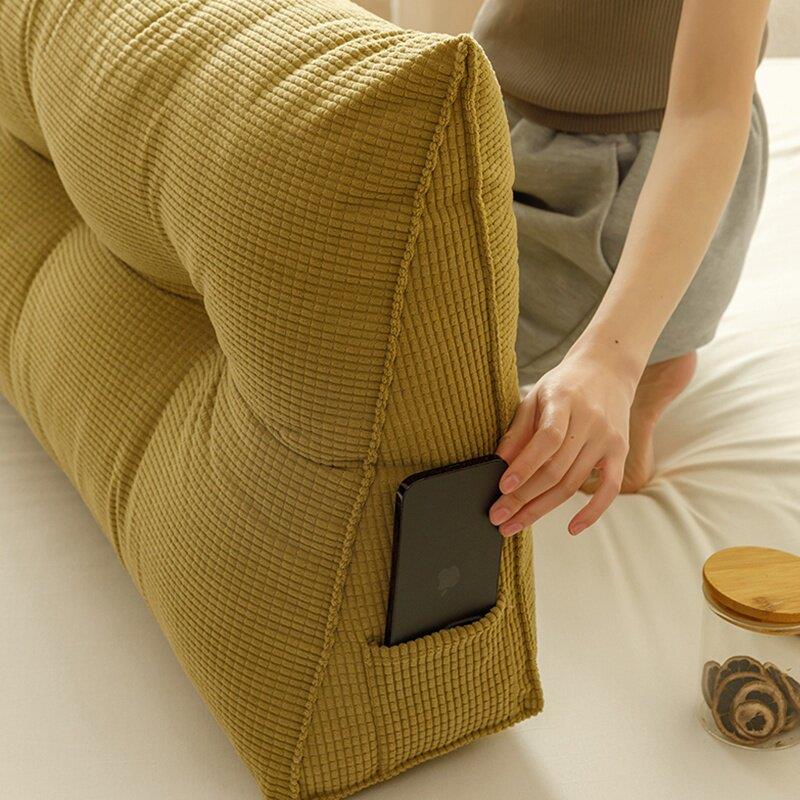 Removable and washable bedside long cushion bed three