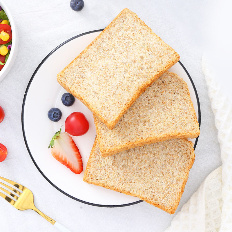 面包新语全麦吐司面包切片早餐代餐食品低脂无蔗糖整箱500g,淘宝优惠券,粉丝福利购,淘宝优惠卷