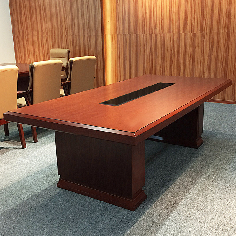 办公家具小型油漆实木会议桌长桌现代简约传统中式洽谈培训椅组合