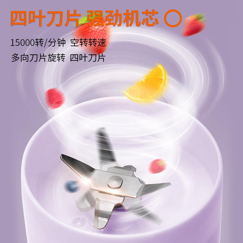 九阳喜茶联名家用水果小型炸榨汁机 九阳嘿鱼榨汁机