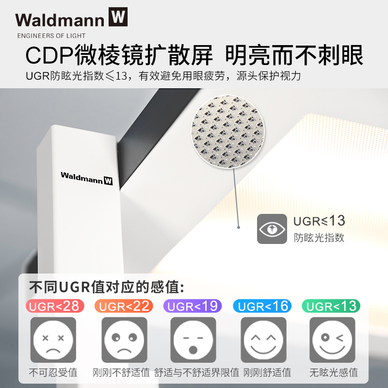 德国Waldmann沃达迈儿童护眼落地灯学生钢琴学习书桌台LED大路灯-图3