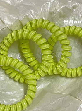 4根装!芒果糯米饭电话圈清新果绿巨显白高级感头绳甜美学生女发圈