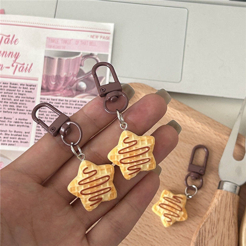 糖浆星星饼干钥匙扣可爱卡通真食玩包包挂件情侣闺蜜礼物配饰,淘宝优惠券,粉丝福利购,淘宝优惠卷