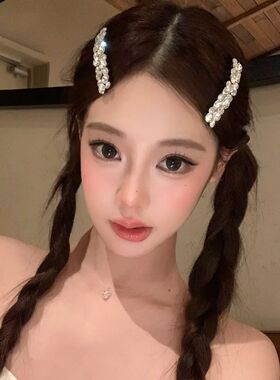 韩版轻法式奢满时尚超闪洋气掰掰夹发夹精致侧边网红新款爆款发饰