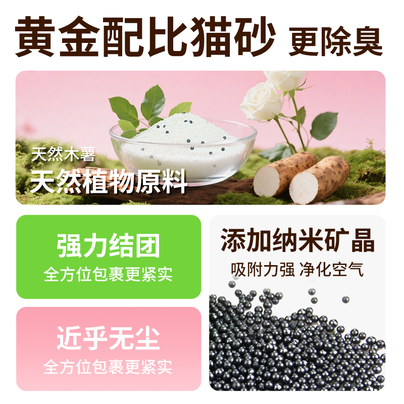 纯木薯猫砂包邮20公斤大袋40实惠装豆腐混合除臭近无尘膨润土幼猫 - 图3