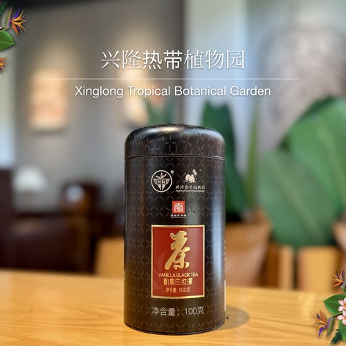 香草兰红茶100g/铁罐 特级茶 海南大叶种窨制茶兴隆热带植物园 - 图3