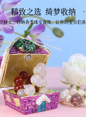 圣诞小毛屋首饰盒珐琅彩绘首饰盒