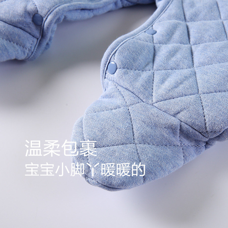 新生婴儿宝宝冬装夹棉和尚服棉服 心上宝连身衣/爬服/哈衣