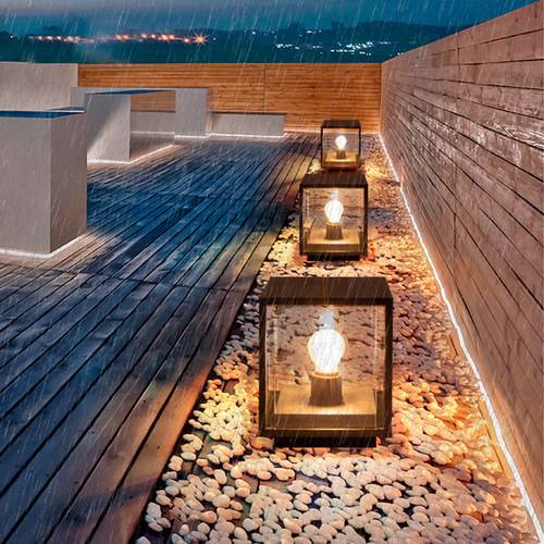 柱头灯户外庭院围墙接电款别墅大门口新款现代院子花园室外防水 - 图1