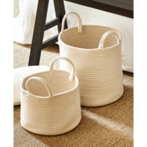 Spot ZaraHome white containing basket Nordic Dirty Clothes Basket Toy Miscellaneous sorting large numbers