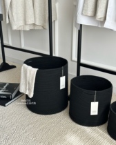 ZaraHome new retro containing basket Resistant Dirty Dirty Clothes Basket cotton thread Woven Containing Barrel