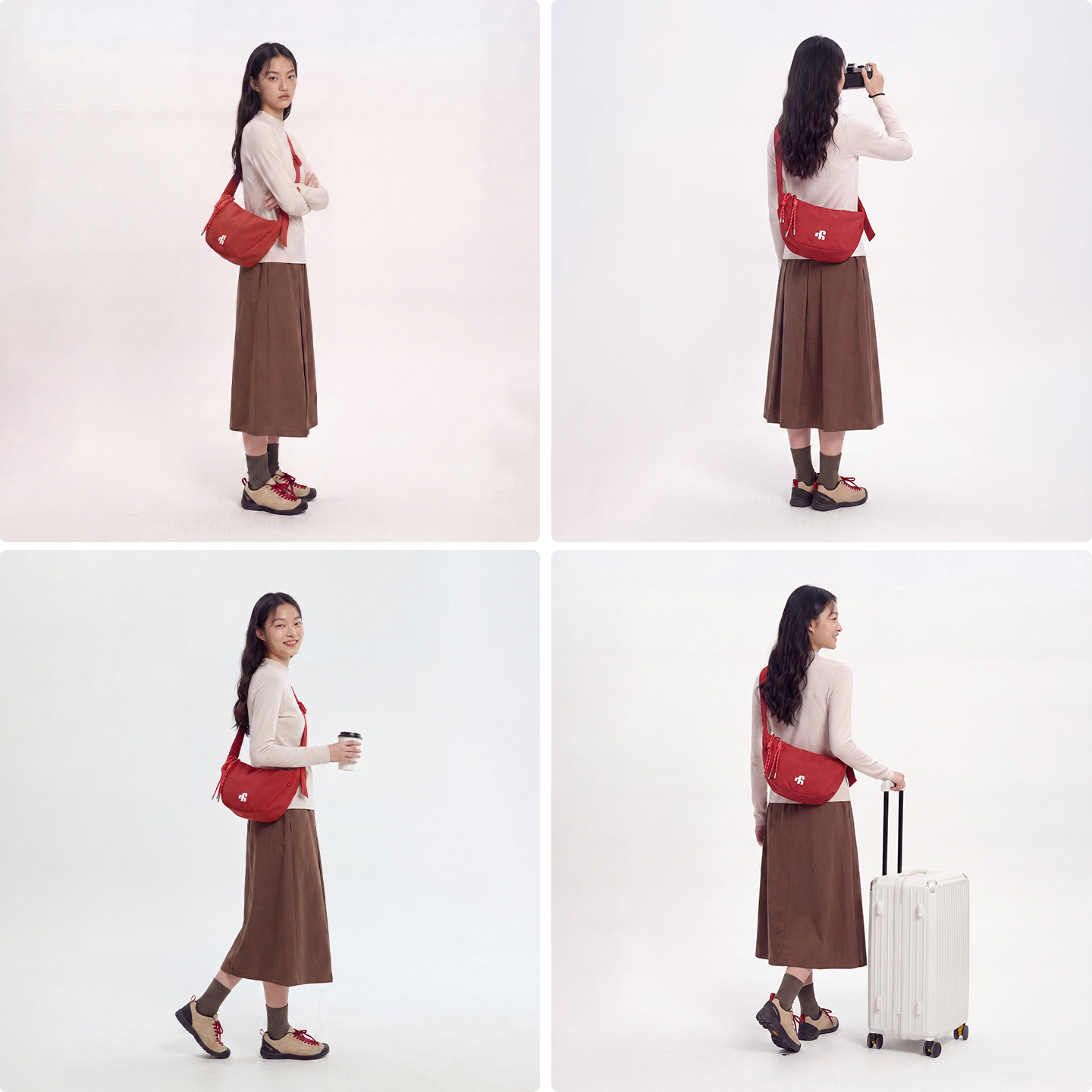 VAOPER Feeding Brand Red Large Capacity Dumpling Bag