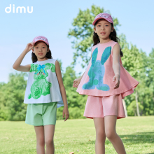 笛牧女童连衣裙套装！纯棉布裙子！