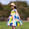 笛牧童装夏新款时尚印花裙背心裙棉布连衣裙
