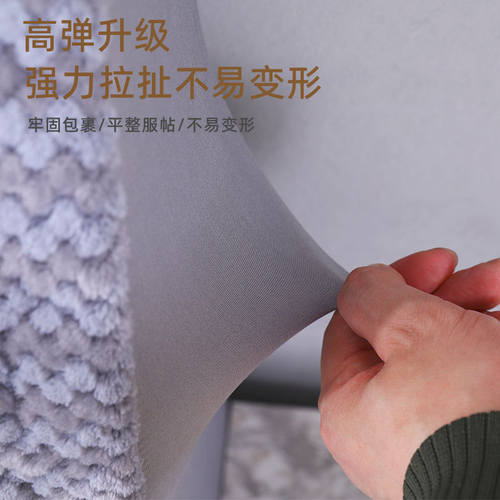 高级轻奢床头罩套全包家用网红软包木床头通用型加绒夹棉加厚防撞 - 图3