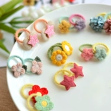 Детский милый маленький аксессуар для волос, детская безвредная резинка для волос, в цветочек, не повреждает волосы