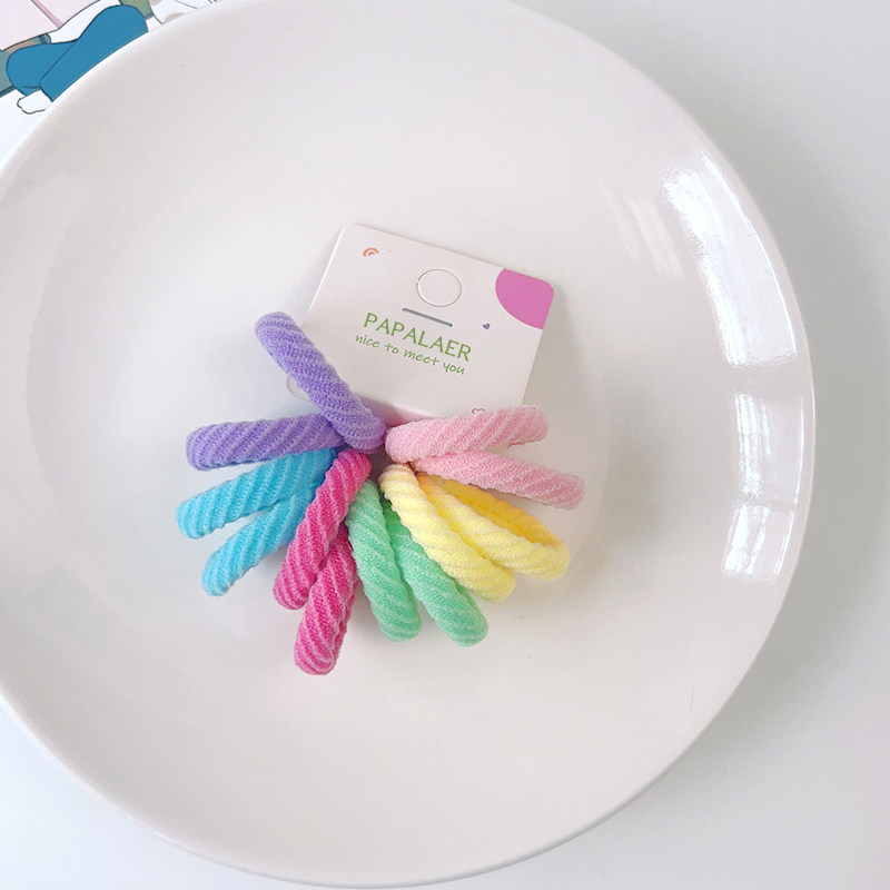 韩国儿童发饰小号发圈宝宝毛巾圈不伤发皮筋女童彩色扎头发饰头绳,淘宝优惠券,粉丝福利购,淘宝优惠卷