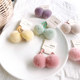 Cute fur ball pair, candy-colored children’s hair accessories