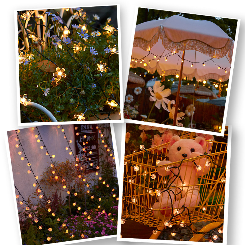 Solar atmosphere light outdoor string lights courtyard balcony
