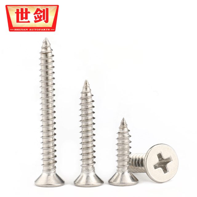 304 stainless steel countersunk head self-tapping screw flat head screw