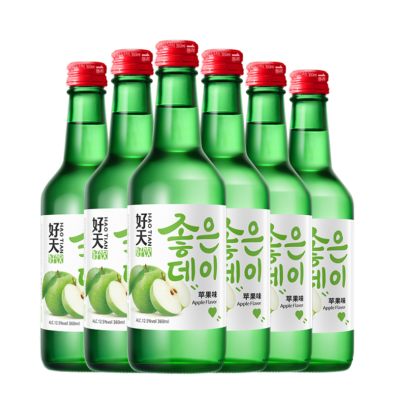 好天好饮烧酒苹果味甜酒女士非清酒韩国进口微醺酒果味烧酒利口酒,淘宝优惠券,粉丝福利购,淘宝优惠卷