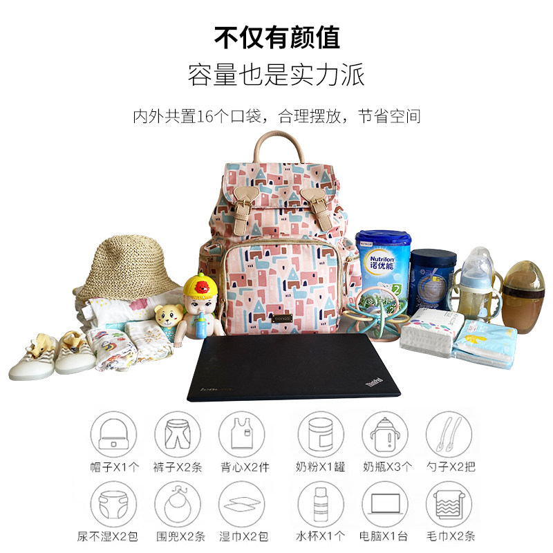 宝娜斯妈咪包2020新款大容量双肩包 宝娜斯锦昱妈咪包/袋