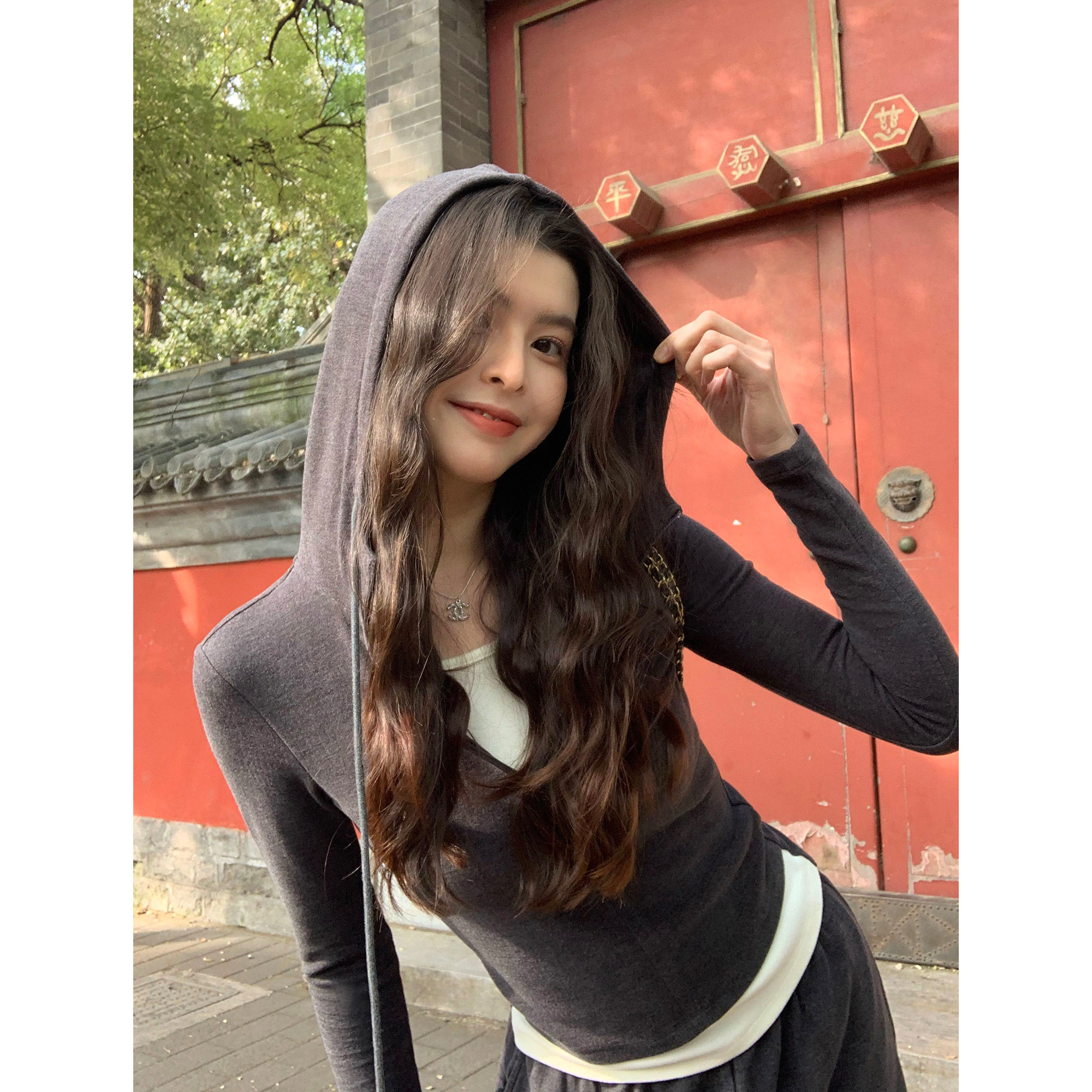 pusumede 城市假日 假两件连帽开衫女针织上衣/半身裙/休闲裤套装,淘宝优惠券,粉丝福利购,淘宝优惠卷