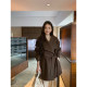 Pusumede Milan Nights, high-end waisted woolen coat, feminine wool double-sided woolen short coat