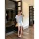 Pusumede summer silhouette casual shorts women's elastic waist hot pants loose slimming versatile A-line wide leg pants