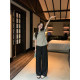 Pusumede Summer Breathing Elastic Waist Drawstring Pants Casual Pants ຂອງແມ່ຍິງ Loose Wide Leg Pants Temperament Linen Pants