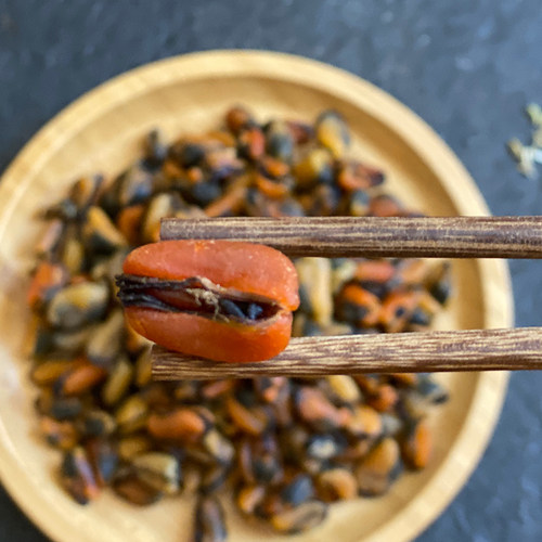 阳江海味淡菜青口贝无盐海虹肉干小号自晒风干非特级非即食250g - 图0