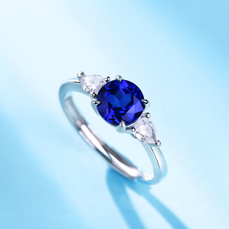 jiuzuan蓝宝石彩色小众设计戒指 JIUZUAN戒指/指环