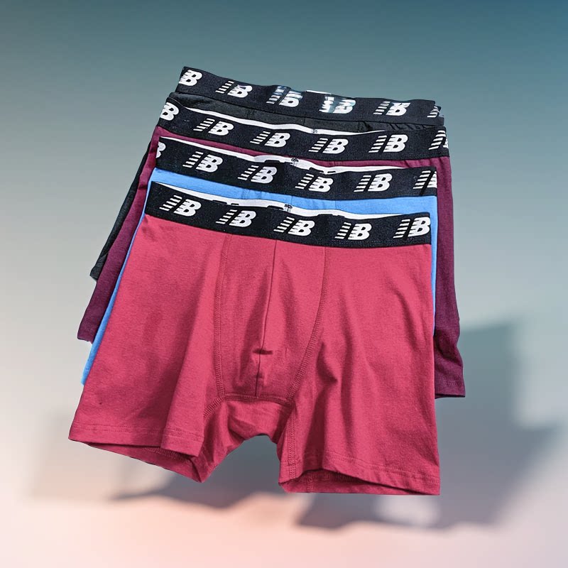 外贸纯棉平角内裤男士运动内裤四角裤吸汗透气底裤衩内穿短裤头