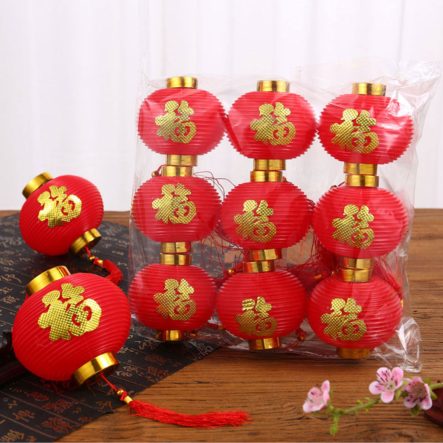 户外小灯笼挂饰古风中式塑料喜庆新年宫灯2026新款红灯笼乔迁挂件,淘宝优惠券,粉丝福利购,淘宝优惠卷