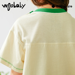 woobaby儿童短袖t恤纯棉男童女童